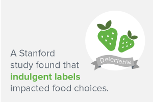 Indulgent labels impact food choices